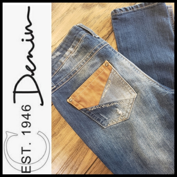 NWOT C Est. 1946 Denim Distressed Jeans - Picture 1 of 9